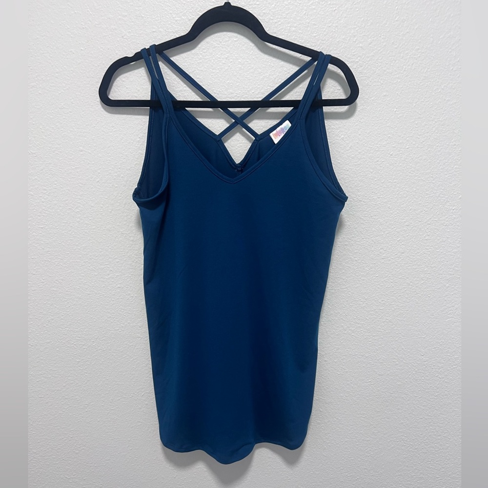 LulaRoe Blue Daniella Tank Top Size X Small